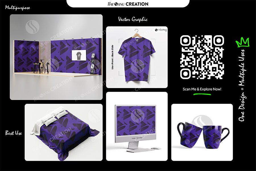 Royal Shadow Motion Pattern – Seamless Abstract Geometric Surface Design - Image 2