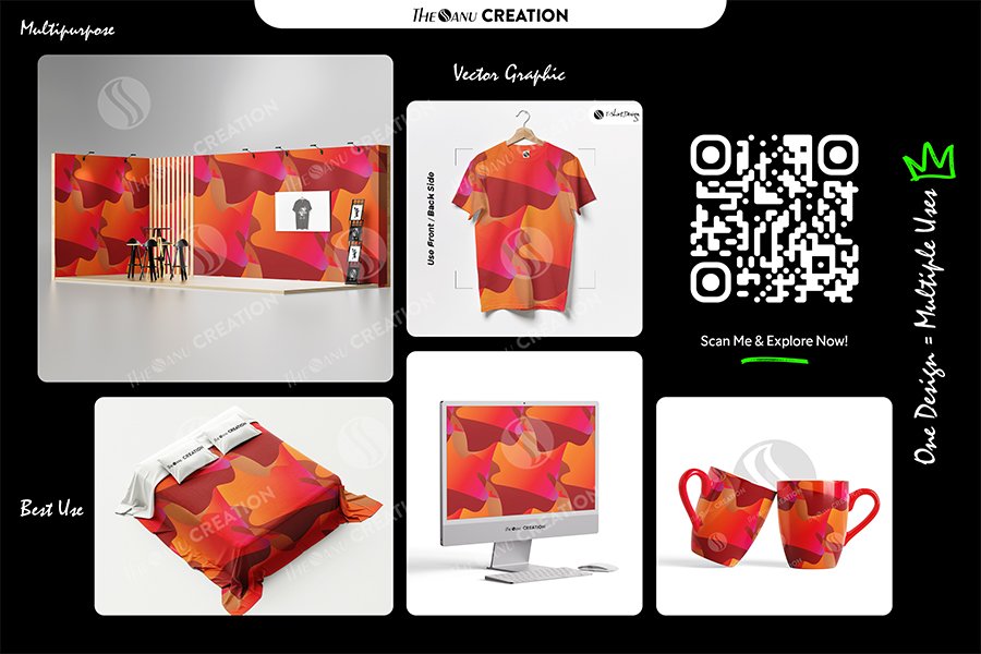 Sunset Fusion Gradient Pattern – Seamless Abstract Motion Surface Design - Image 2