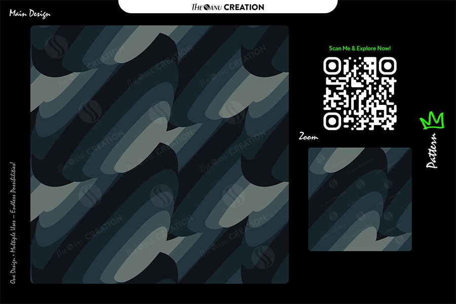 Midnight Shadow Flow Pattern – Seamless Dark Abstract Motion Surface Design