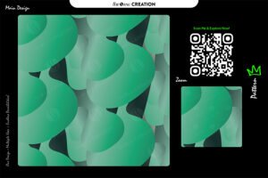 Mint Aura Organic Pattern – Seamless Gradient Surface Design