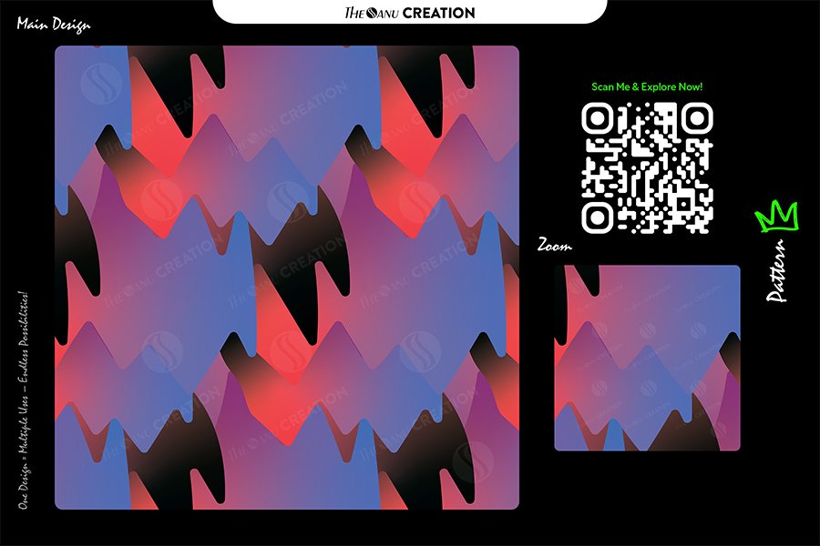 Neon Melt Wave Pattern – Seamless Gradient Motion Surface Design