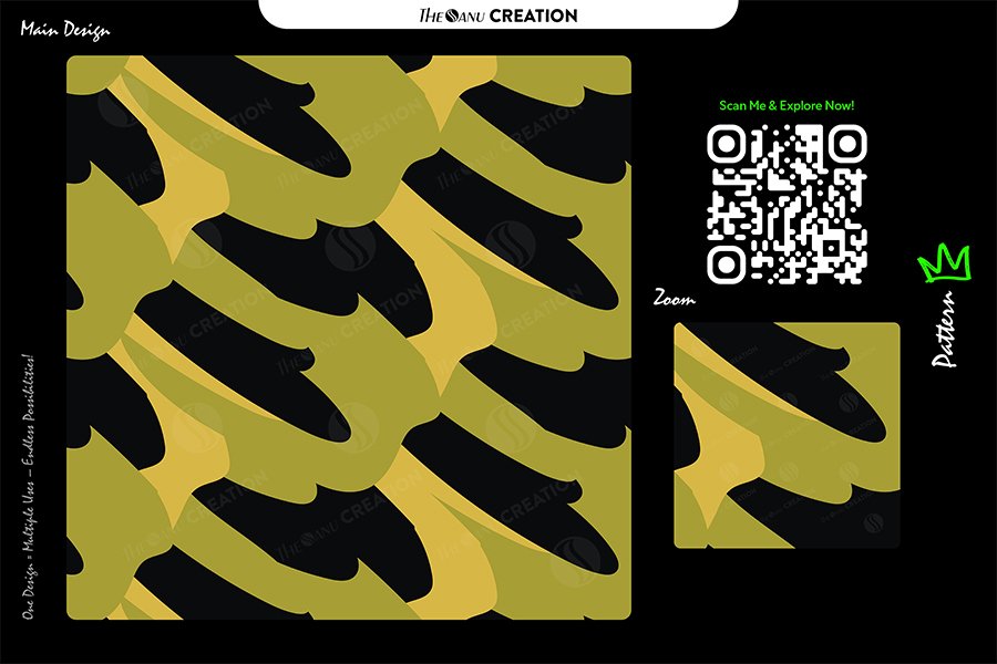 Olive Motion Surface Pattern Design – Seamless Abstract Organic Flow Texture