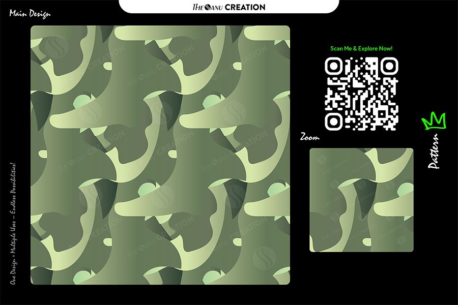 Olive Shadow Organic Pattern – Seamless Abstract Surface Flow Design