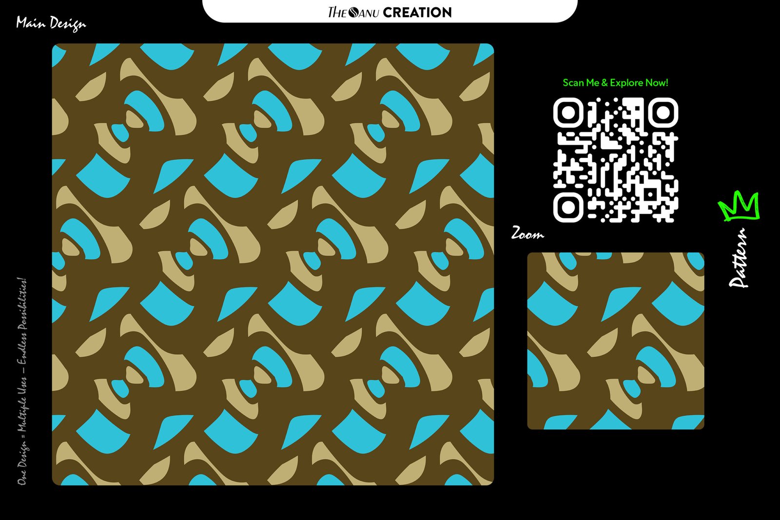 Retro Organic Surface Pattern Design – Minimal Abstract Motion Texture