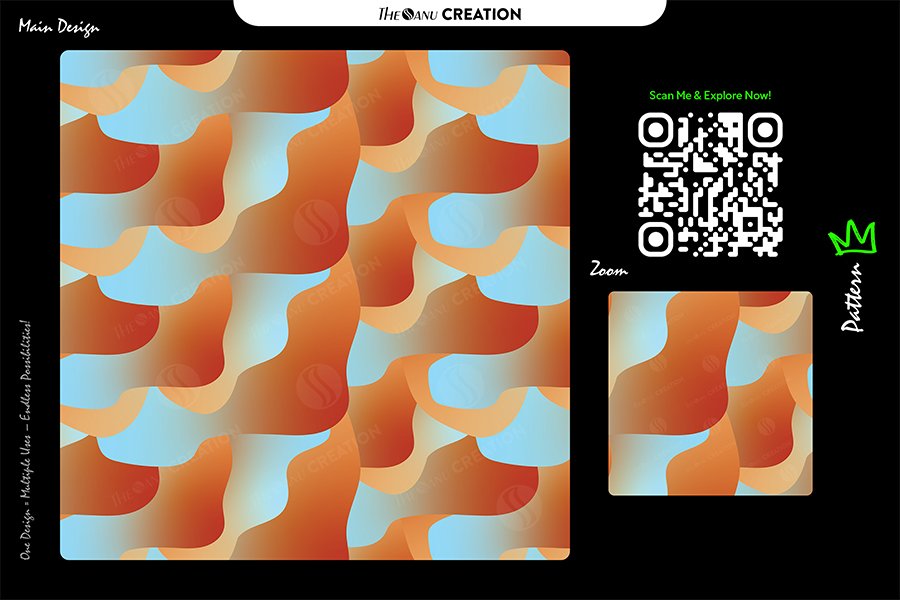 Retro Wave Blend Pattern – Seamless Gradient Abstract Surface Design