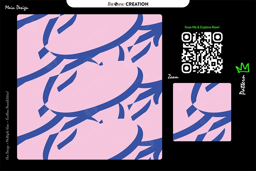 Soft Pink Abstract Ribbon Pattern Design – Seamless Motion Surface Texture