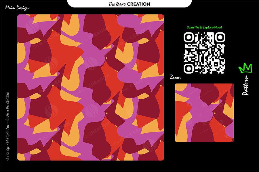 Sunset Fusion Flow Pattern Design – Premium Vibrant Multi-Tone Surface System