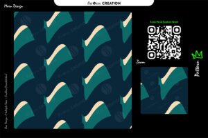 Teal Crest Flow Pattern Design – Premium Wave Surface System