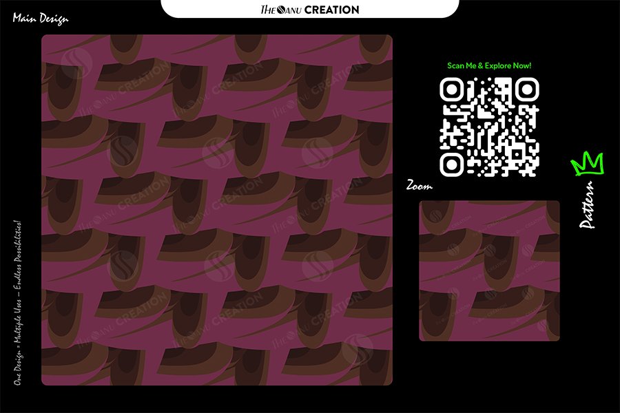 Velvet Cocoa Surface Pattern – Seamless Retro Abstract Motion Design
