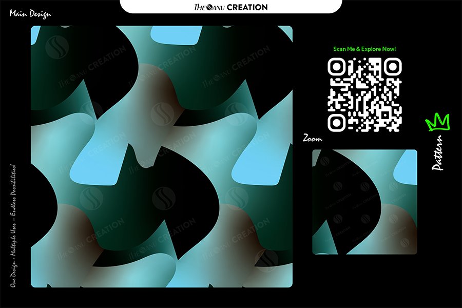 Aqua Shadow Flow Pattern Design – Premium Contrast Layered Surface System