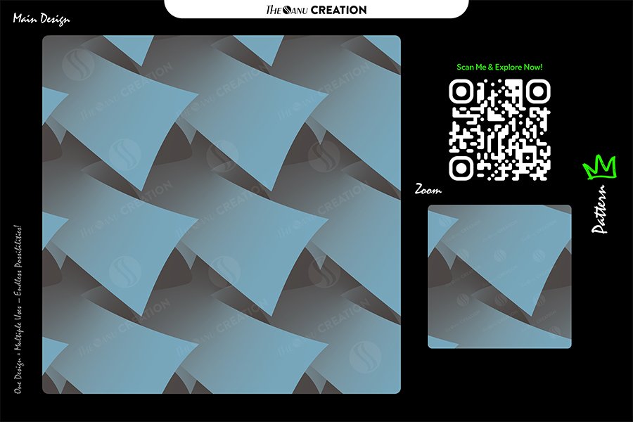 Arctic Edge Fold Pattern Design – Premium Cool Tonal Surface System
