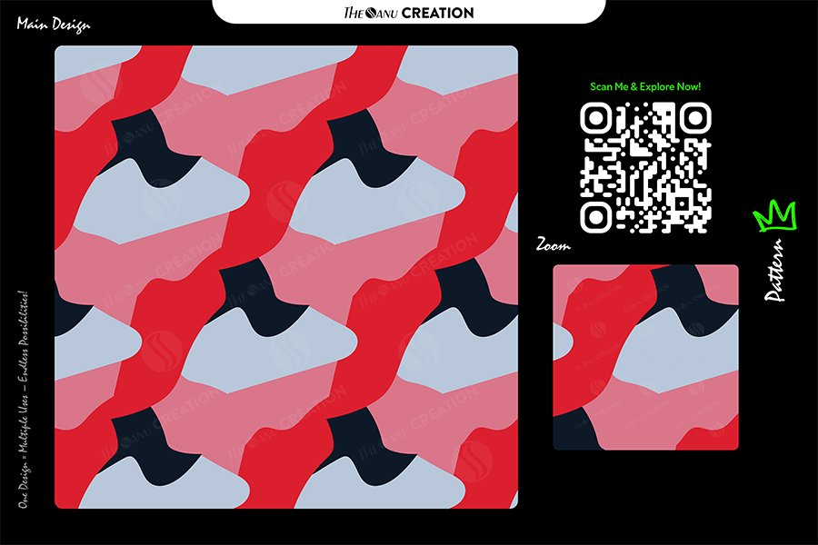 Crimson Slate Flow Pattern Design – Premium Bold Contrast Surface System