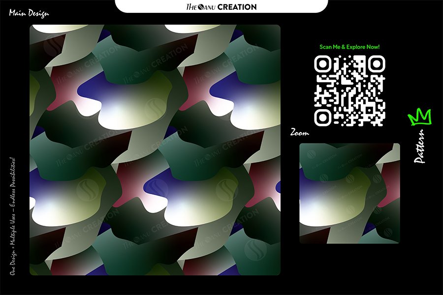 Emerald Prism Flow Pattern Design – Premium Multi-Tone Gradient Surface System