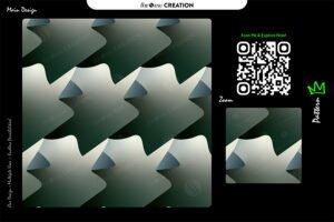 Forest Ivory Fold Pattern Design – Premium Tonal Gradient Surface System
