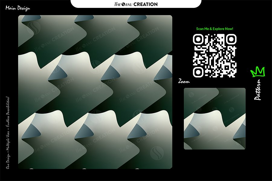 Forest Ivory Fold Pattern Design – Premium Tonal Gradient Surface System