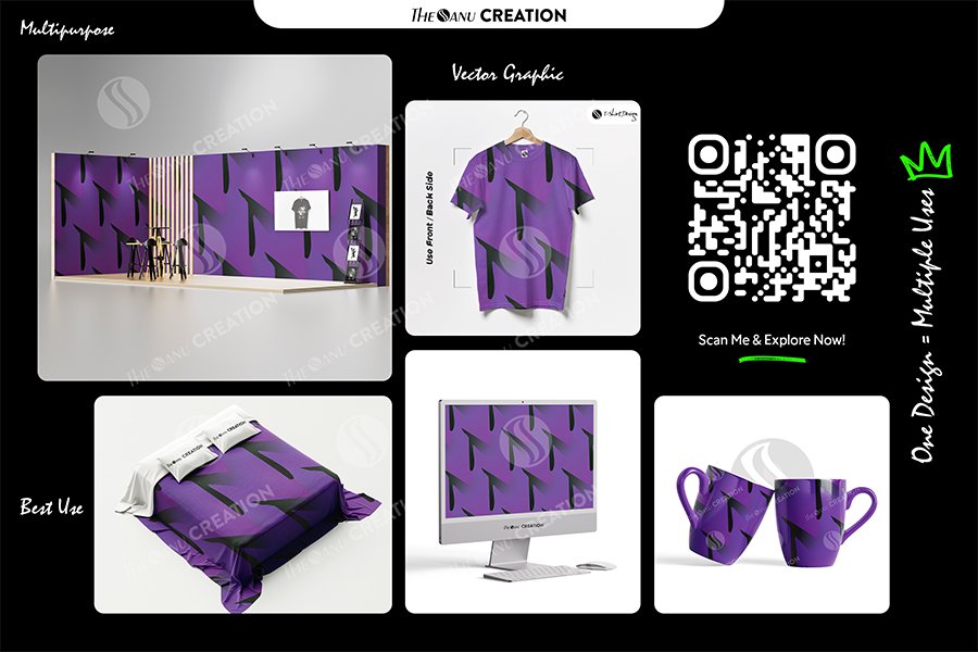 Amethyst Edge Flow Pattern Design – Premium Angular Gradient Surface System - Image 2