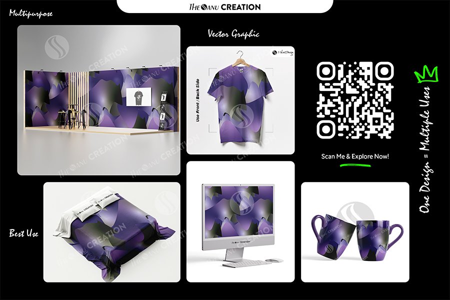 Amethyst Flow Depth Pattern Design – Premium Gradient Layered Surface System - Image 2