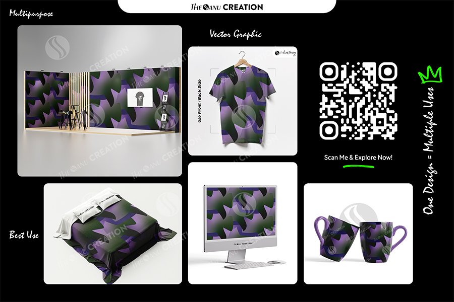 Amethyst Shadow Fold Pattern Design – Premium Contrast Gradient Surface System - Image 2