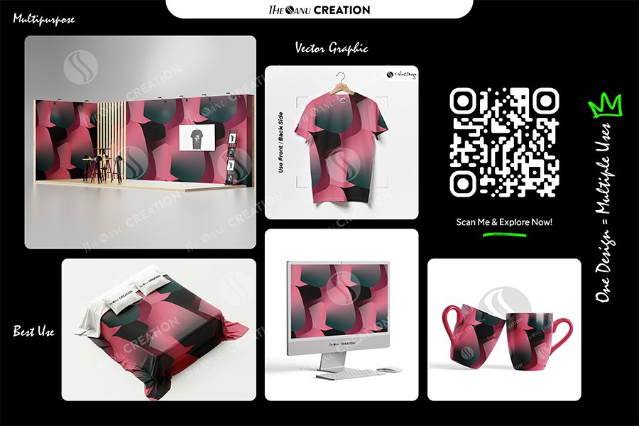 Crimson Flow Depth Pattern Design – Premium Layered Gradient Surface System - Image 2