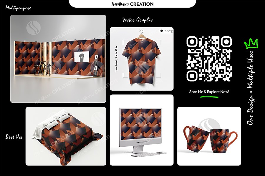 Ember Curve Flow Pattern Design – Premium Contrast Gradient Surface System - Image 2