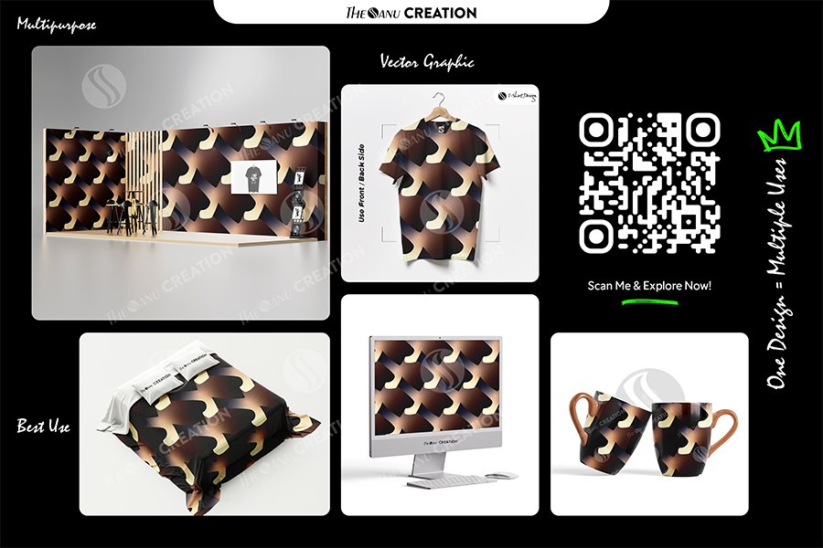 Ember Fold Depth Pattern Design – Premium Angular Gradient Surface System - Image 2