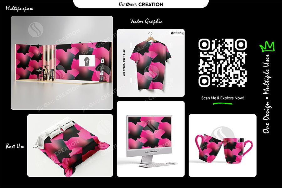 Fuchsia Flow Depth Pattern Design – Premium Layered Gradient Surface System - Image 2