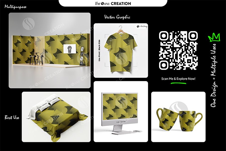 Golden Olive Flow Pattern Design – Premium Tonal Gradient Surface System - Image 2