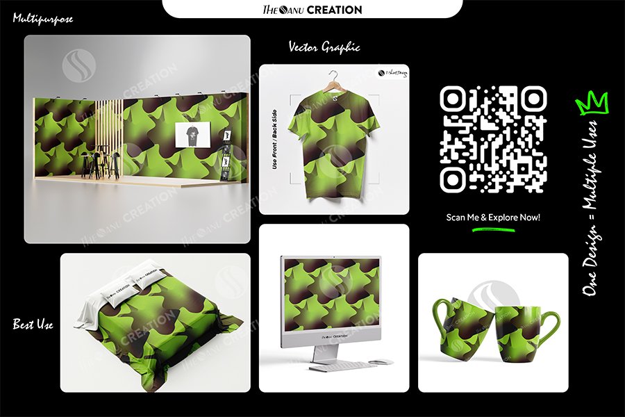 Lime Shadow Flow Pattern Design – Premium Contrast Gradient Surface System - Image 2