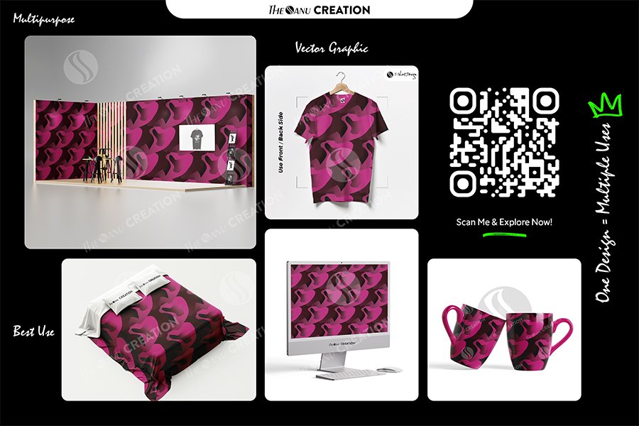 Rose Magenta Flow Pattern Design – Premium Contrast Gradient Surface System - Image 2
