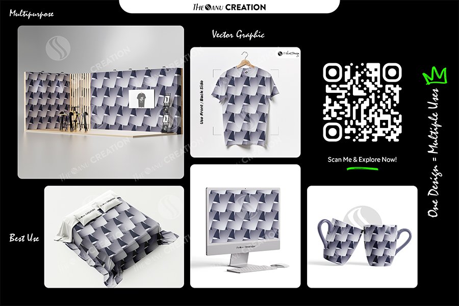 Silver Slate Fold Pattern Design – Premium Tonal Contrast Surface System - Image 2