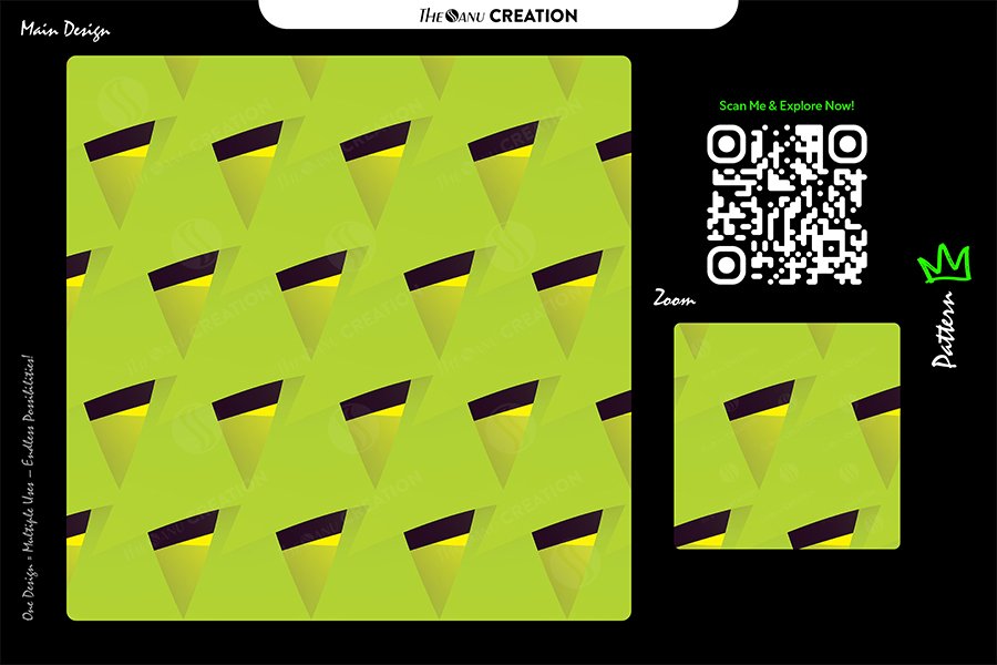 Lime Edge Vector Pattern Design – Premium Angular Surface System