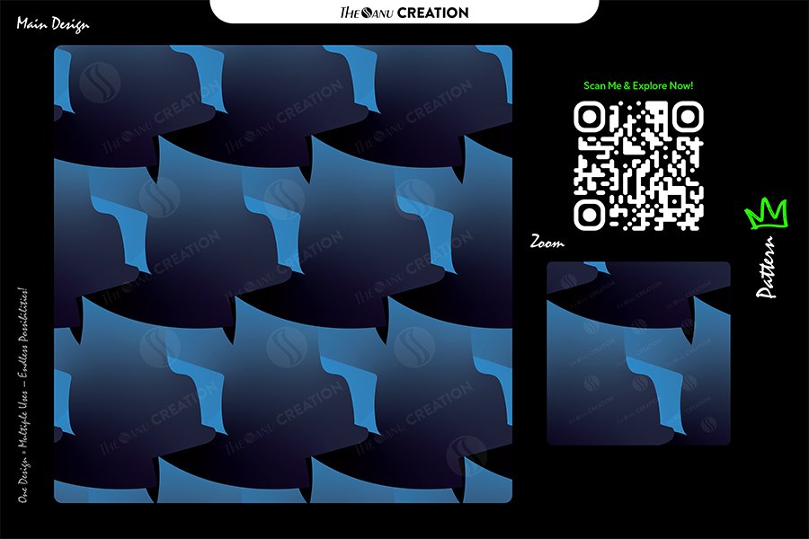 Midnight Azure Flow Pattern Design – Premium Contrast Gradient Surface System