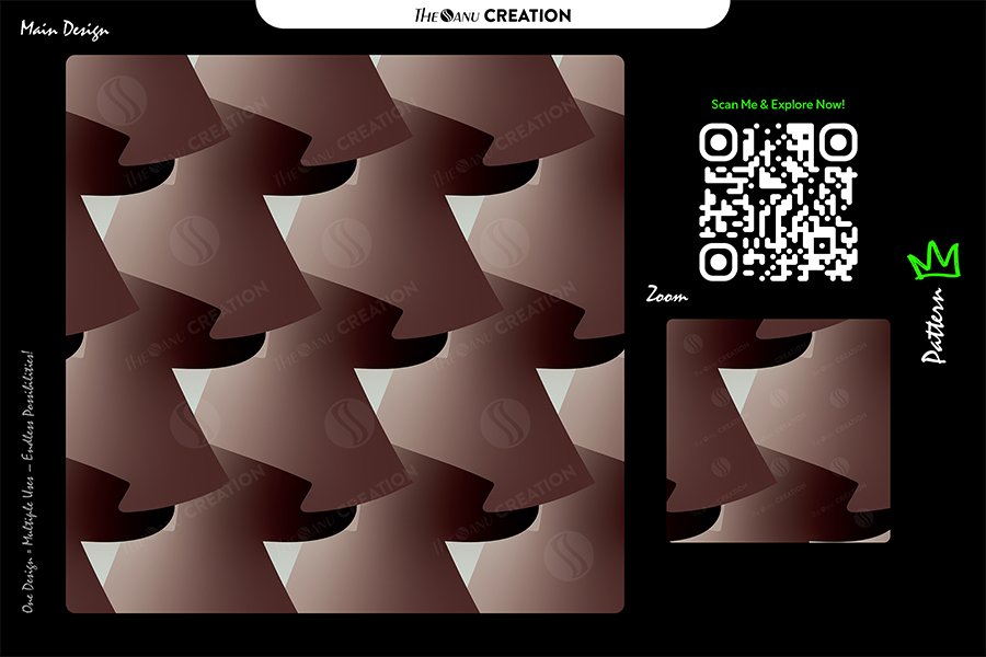 Mocha Edge Fold Pattern Design – Premium Tonal Gradient Surface System
