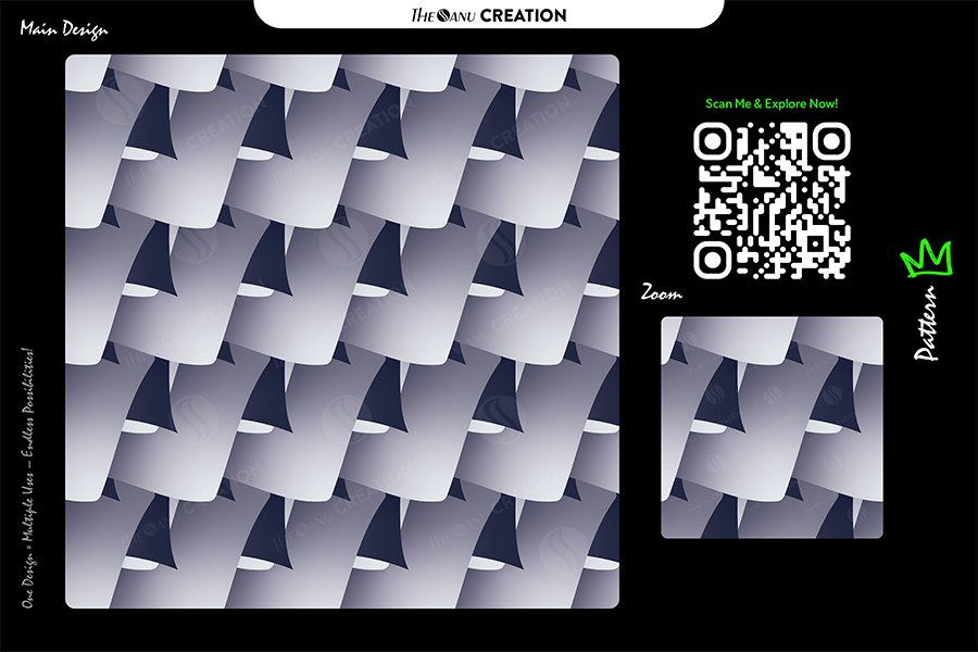 Silver Slate Fold Pattern Design – Premium Tonal Contrast Surface System