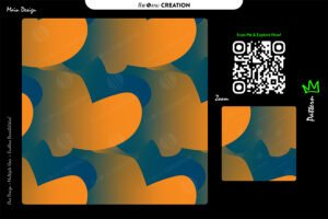 Tangerine Wave Flow Pattern Design – Premium Contrast Gradient Surface System