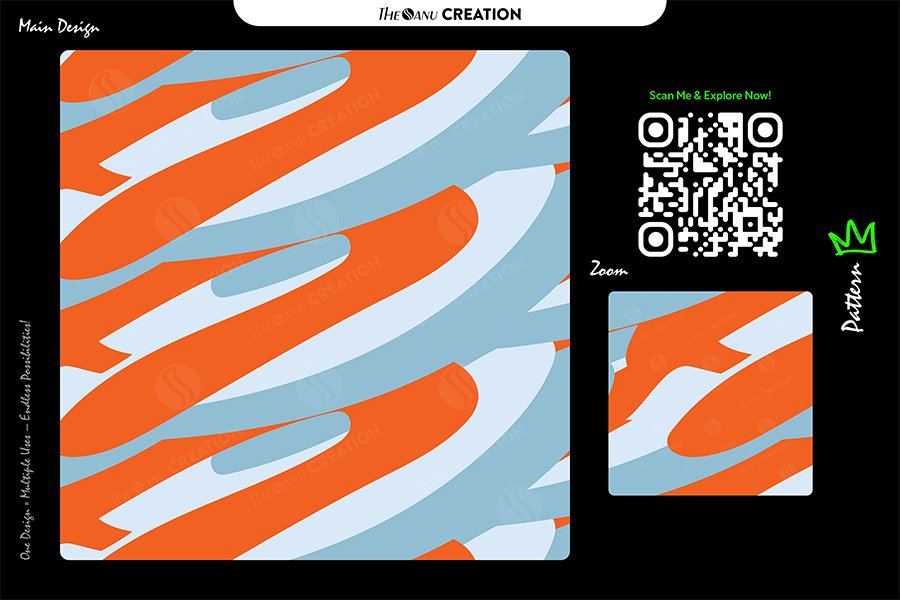Arctic Ember Sweep Seamless Pattern for Textile & Surface Design