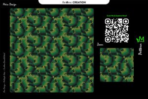 Emerald Fold Rhythm Seamless Pattern for Textile & Surface Design