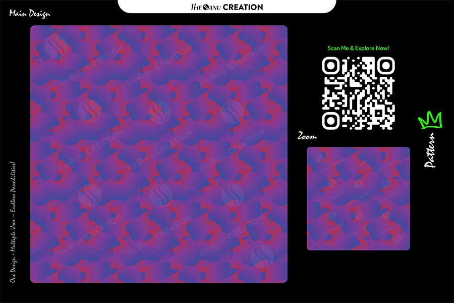 Violet Pulse Mosaic Seamless Pattern for Textile & Surface Design